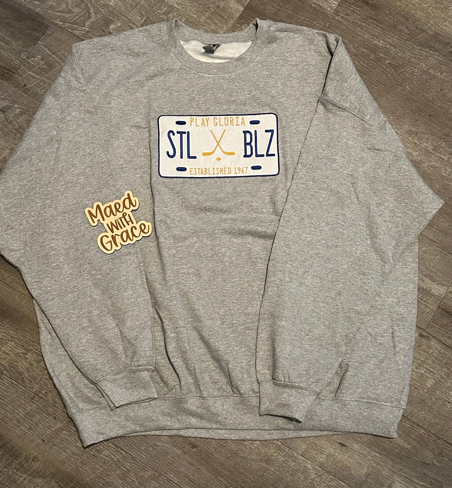 STL BLZ License Plate - Embroidered - RTG