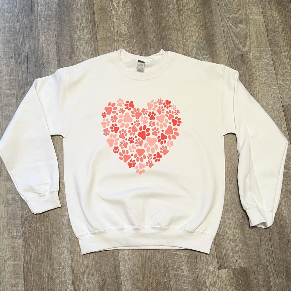 Paw Print Heart
