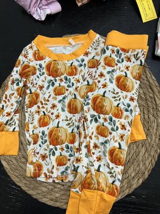 Floral Pumpkin - 2 piece set - 3/6M - RTG