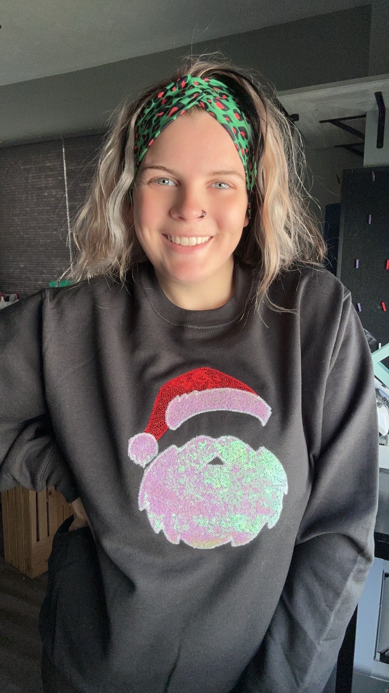 Santa Sequin - Embroidered - RTG
