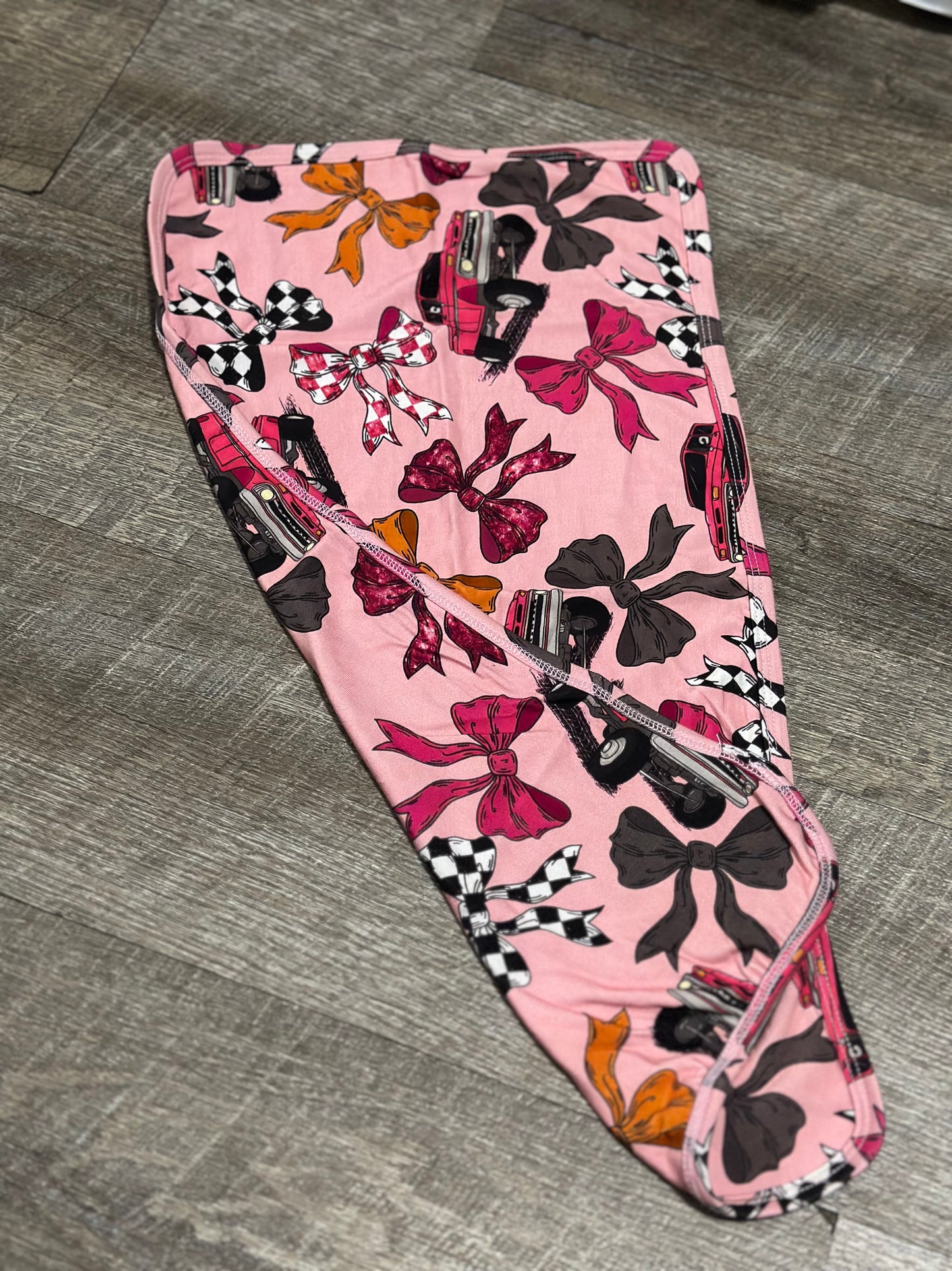 Pink Truck & Bows - Burp Cloth - RTG