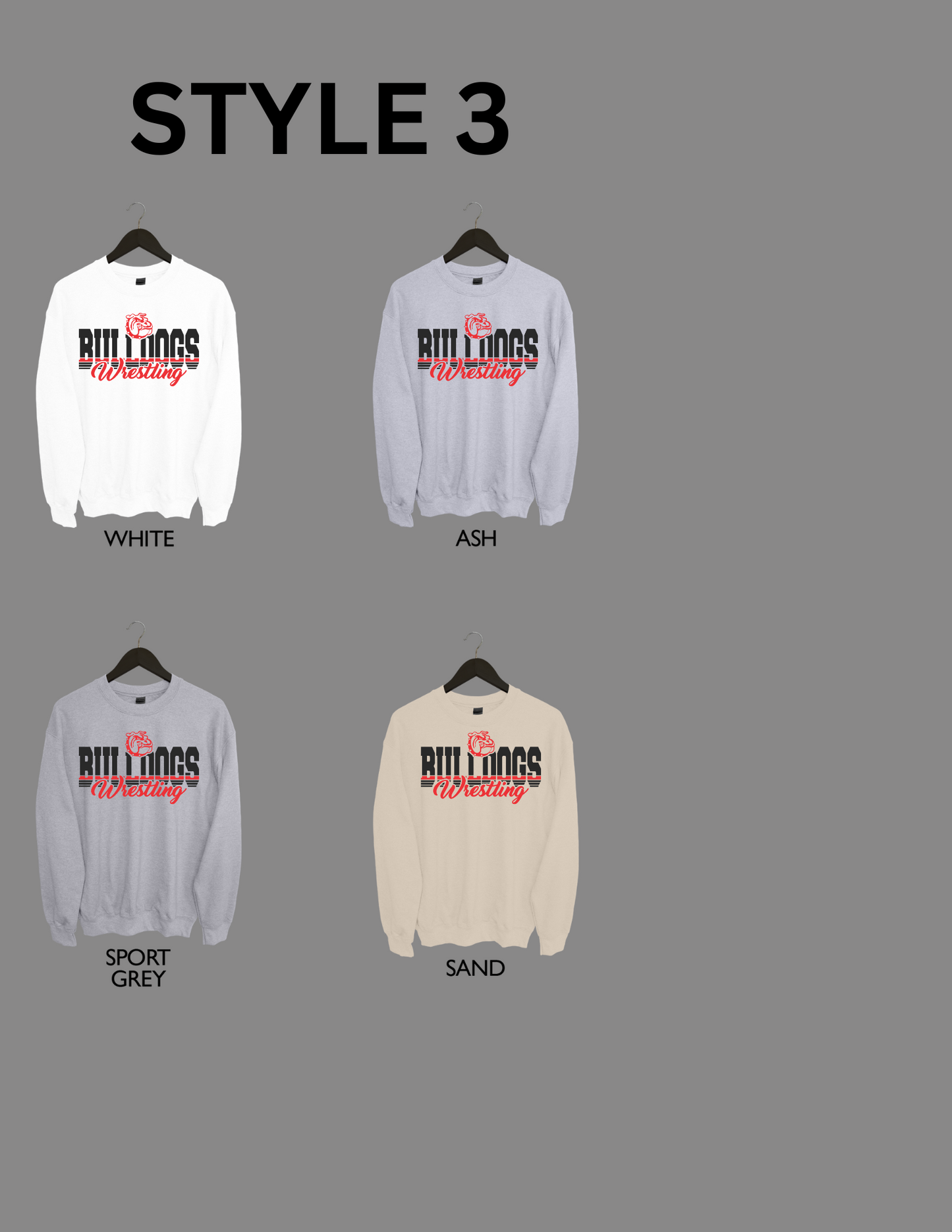 Bulldogs Wrestling Youth Crewneck
