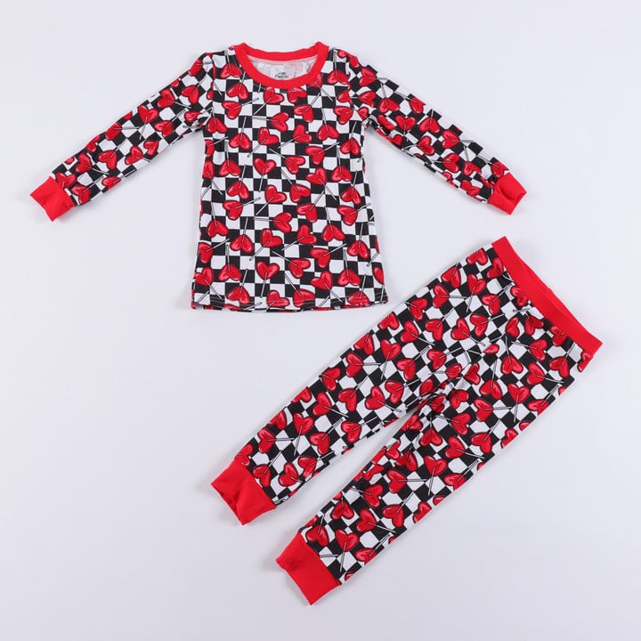 Checkered Heart Suckers Bamboo - 18/24m - RTG