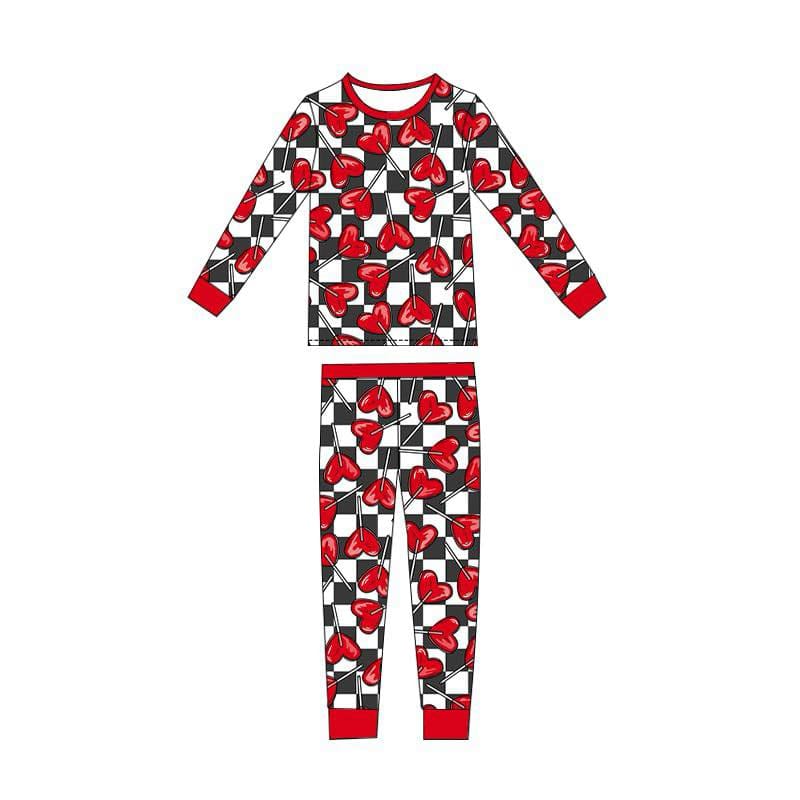 Checkered Heart Suckers Bamboo - 18/24m - RTG