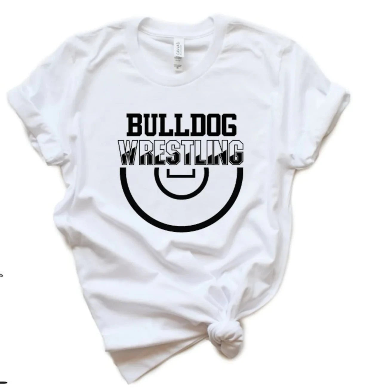 Bulldog Wrestling with Mat