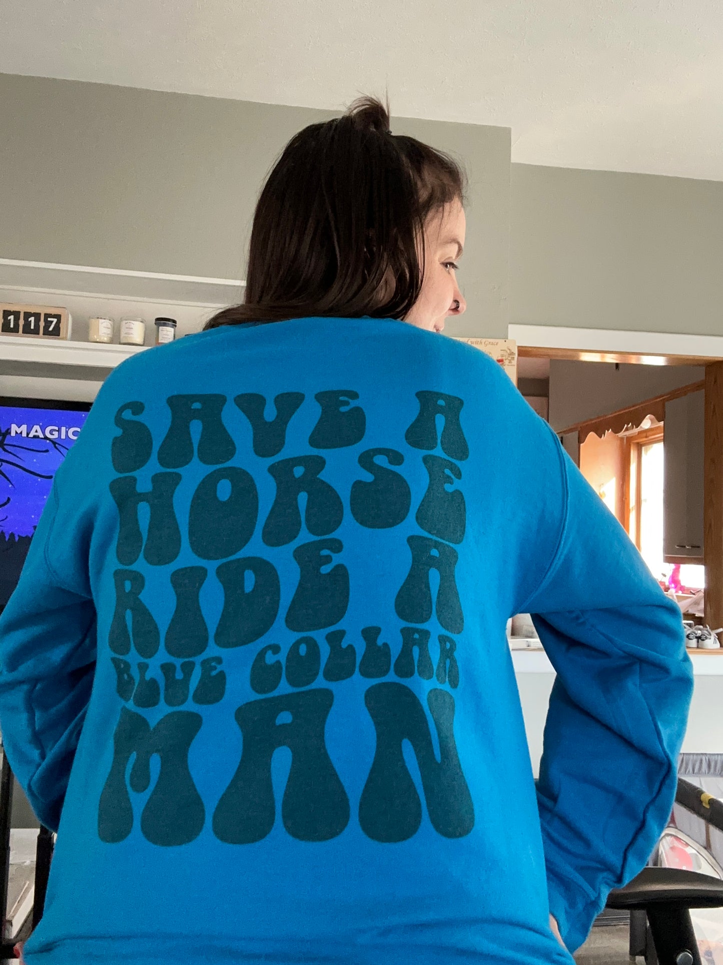 Save a horse, Blue Collar Man - Crewneck