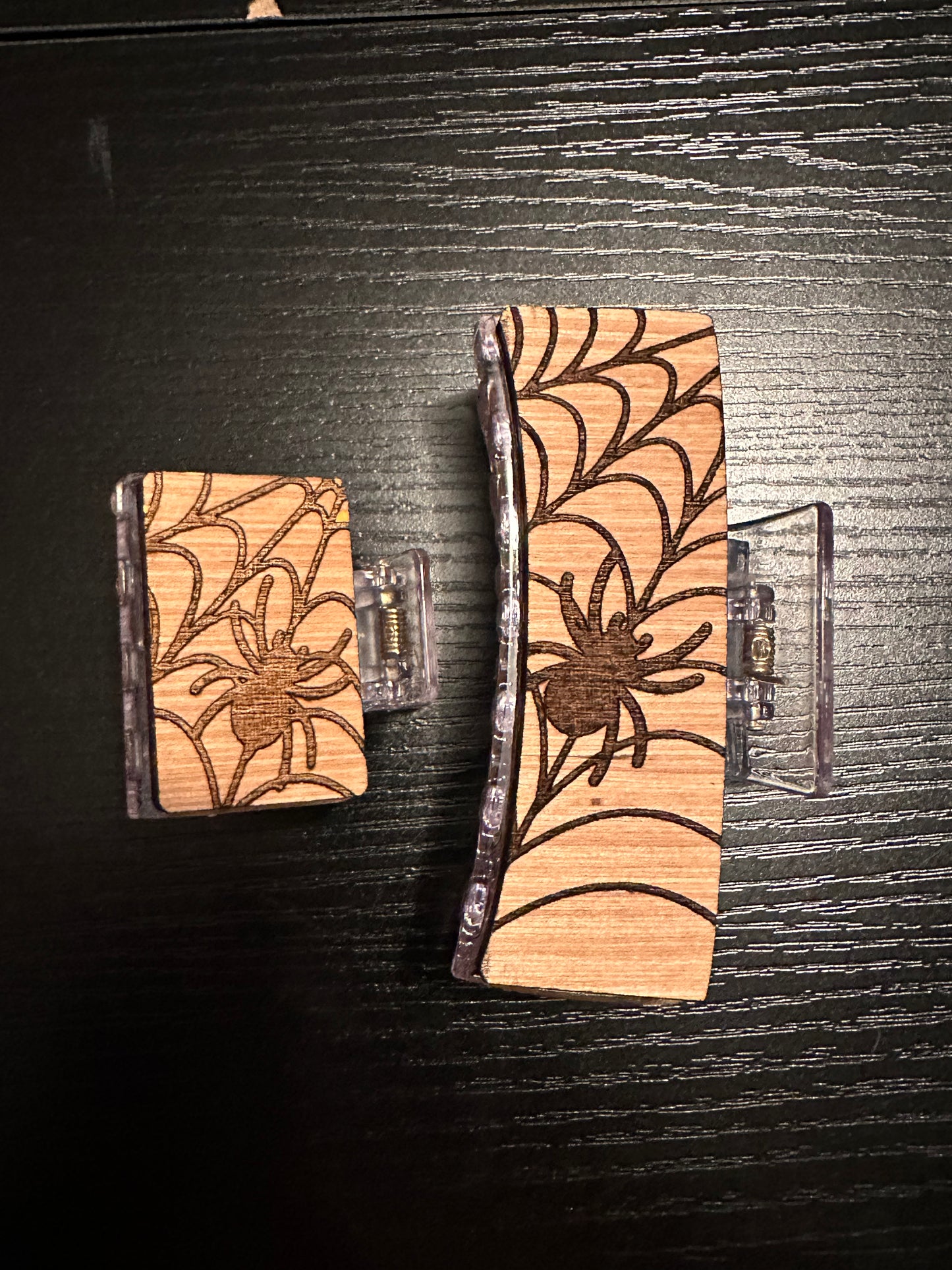 Hair Clips - Wood Burned - RTG