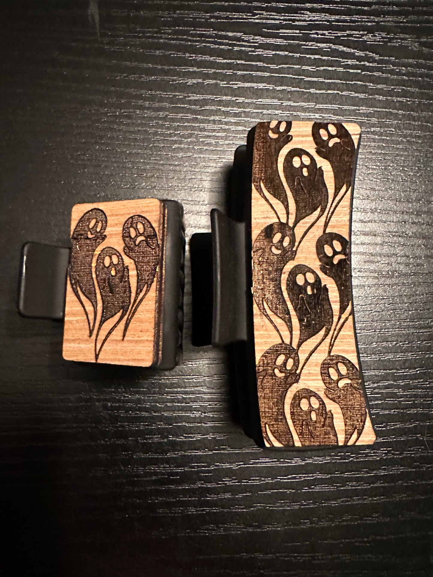 Hair Clips - Wood Burned - RTG