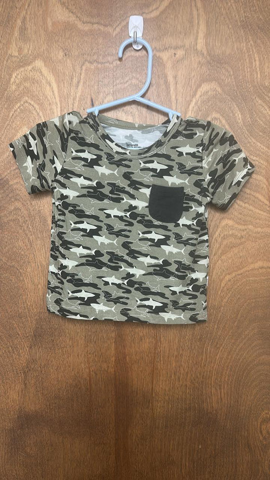 Shark Camo Tshirt Only - 6/12m - RTG