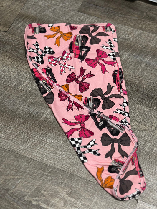 Pink Truck & Bows - Burp Cloth - RTG