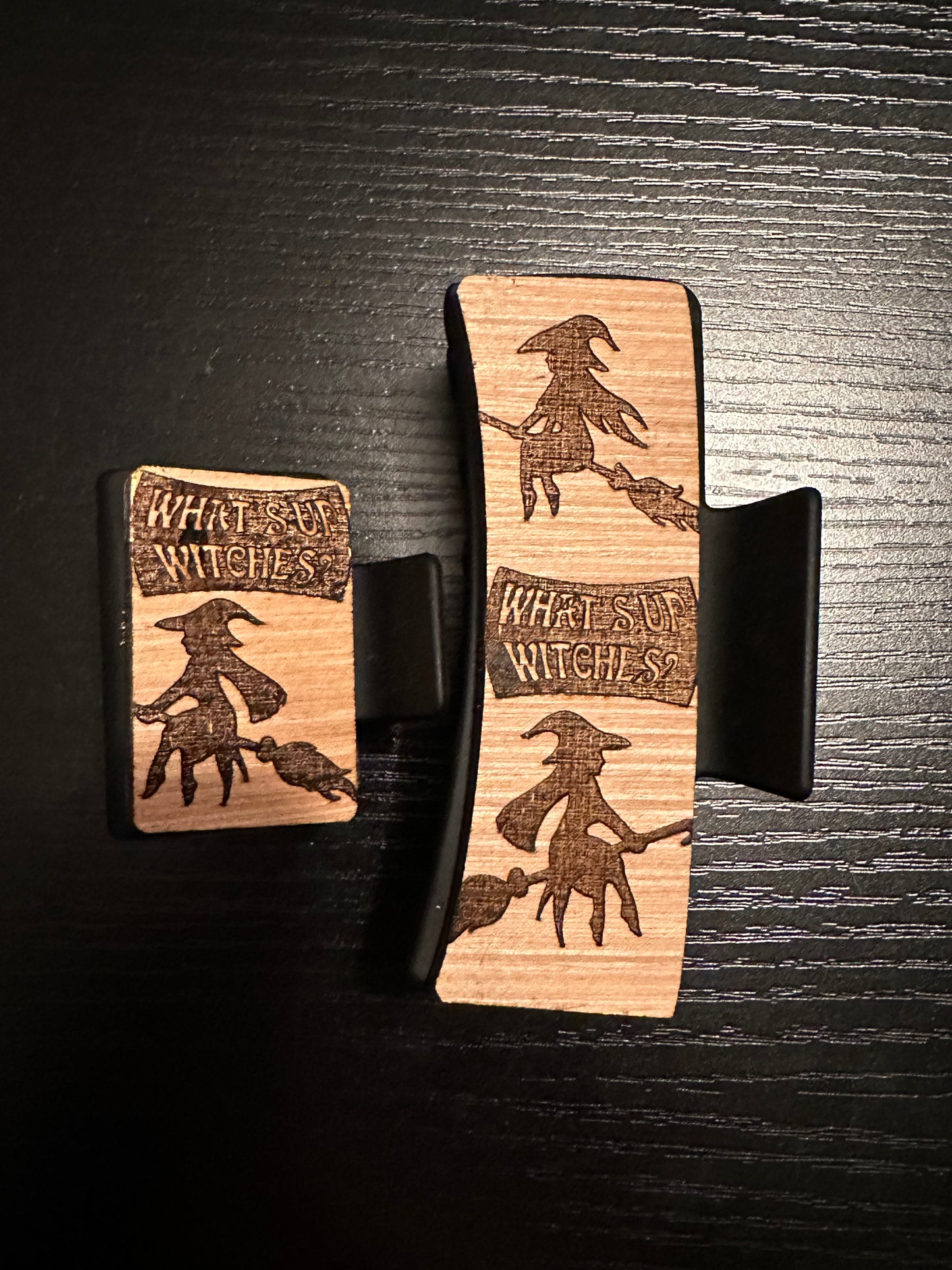 Hair Clips - Wood Burned - RTG