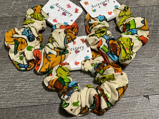 Green Dino’s  - Scrunchie - RTG