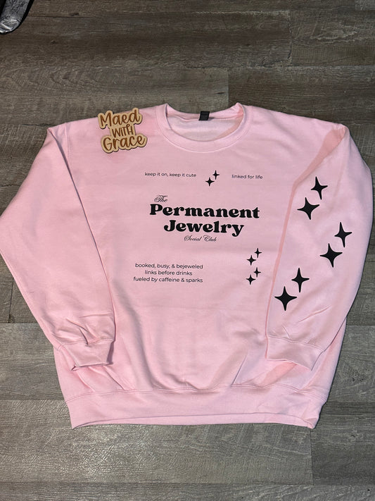 The Permanent Jewelry Social Club - Gildan Crewneck