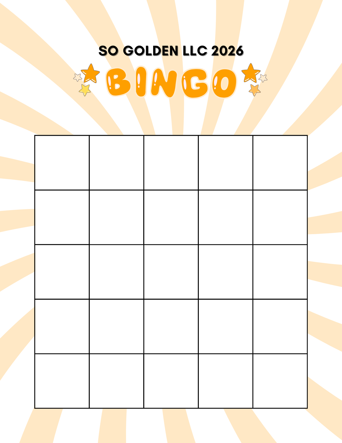 2026 Bingo Cards