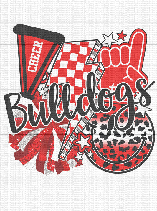 Retro Bulldogs - Red/Black