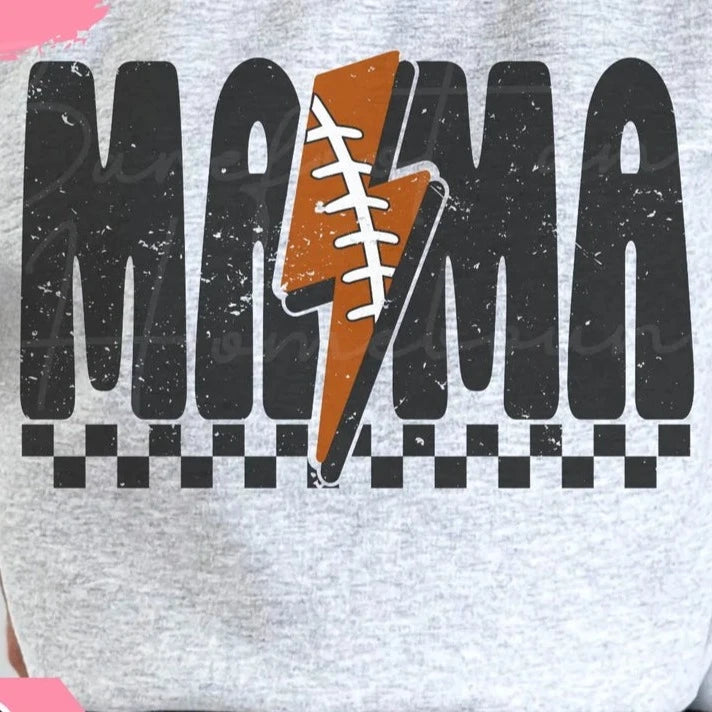 Mama with Football Lightning Bolt