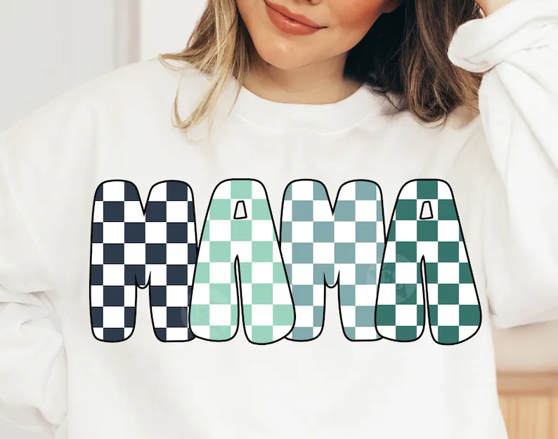 Mama Checkered (Blue/Green)